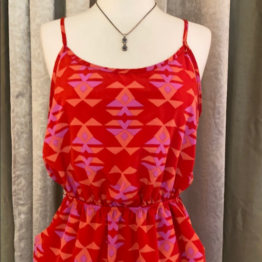 Ellie Spaghetti Strap Fit Flare Aztec Print Dress - Picture 4 of 15